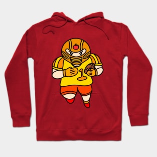 Cartoon American football boy Hoodie